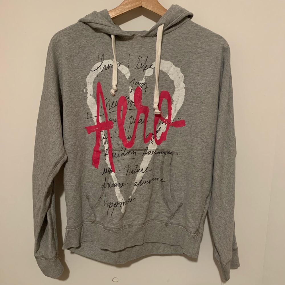 NWOT Cute Gray Aeropostale Thin Hoodie